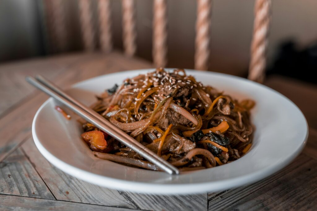 Japchae recipe, desistreetfoods